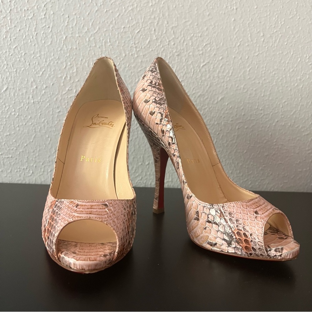 Pink Marilyn watersnake Christian Louboutin pumps
